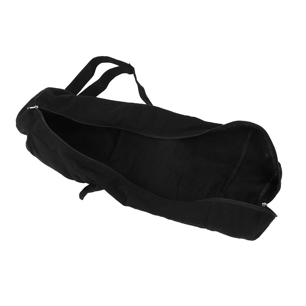 Multifunctional Black Canvas Yoga Mat Storage Bag Carrier Backpack with Adjustable Strap