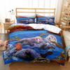 Комплект постельного белья с изображением морских животных, милый кавайный пододеяльник, размер King Queen Double для детей, мальчиков, девочек, подростков, комплект постельного белья