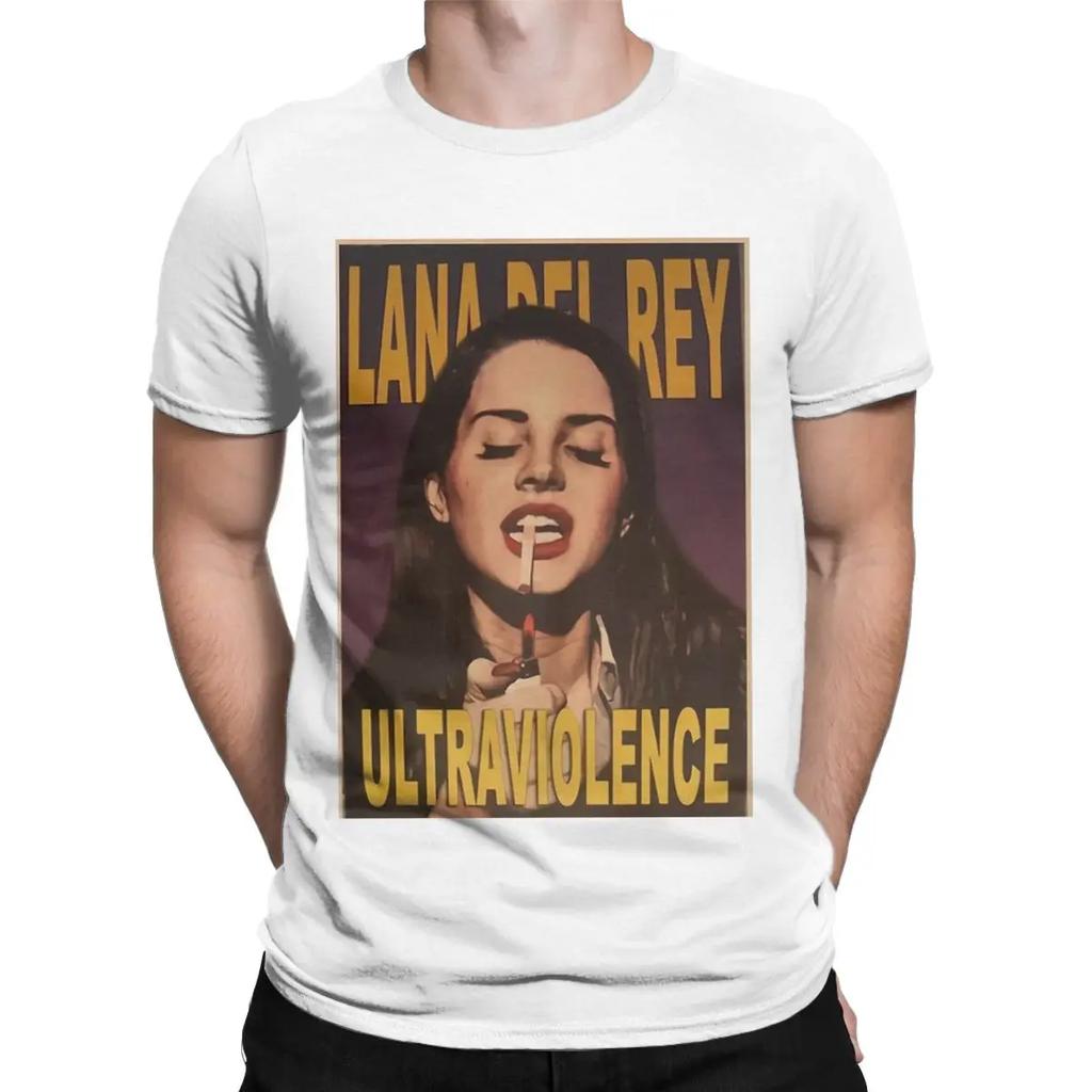 Музыкальные футболки Lana Del Rey для мужчин 100% хлопок Винтажная футболка с круглым вырезом Знаете ли вы, что есть футболки с коротким рукавом Одежда