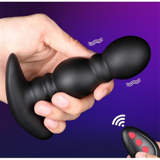 Inflatable Silicone Anal Butt Plug 10 Modes Anus Beads Massage Vibrator For Women Men Masturbation Sex Toys Adult