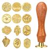 8/10/12Pcs Retro Wax Seal Stamp Head Kit Multishape Enamelled Seal Heads Gift Packing