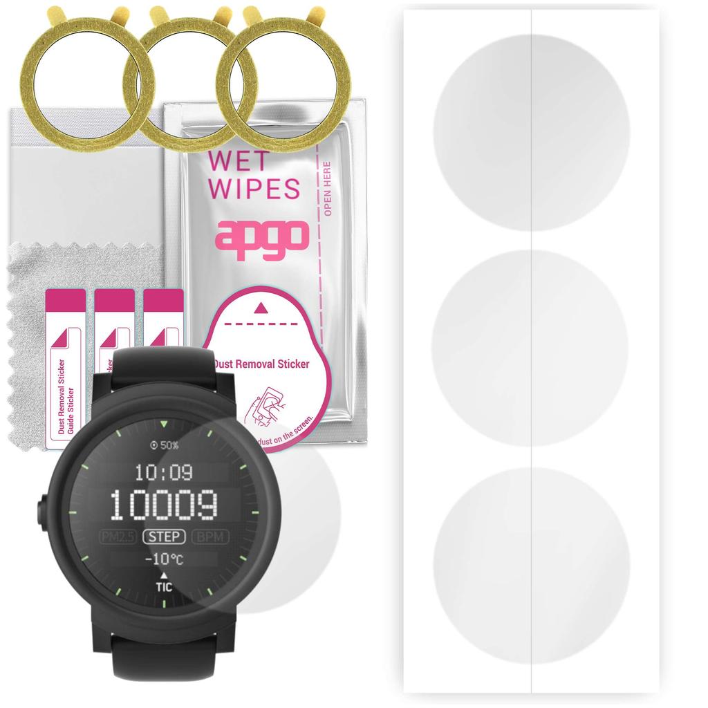 3 гидрогелевых защитных пленки apgo для Mobvoi Mobvoi TicWatch Express, гидрогелевая пленка, с позиционирующим слоем, простая установка
