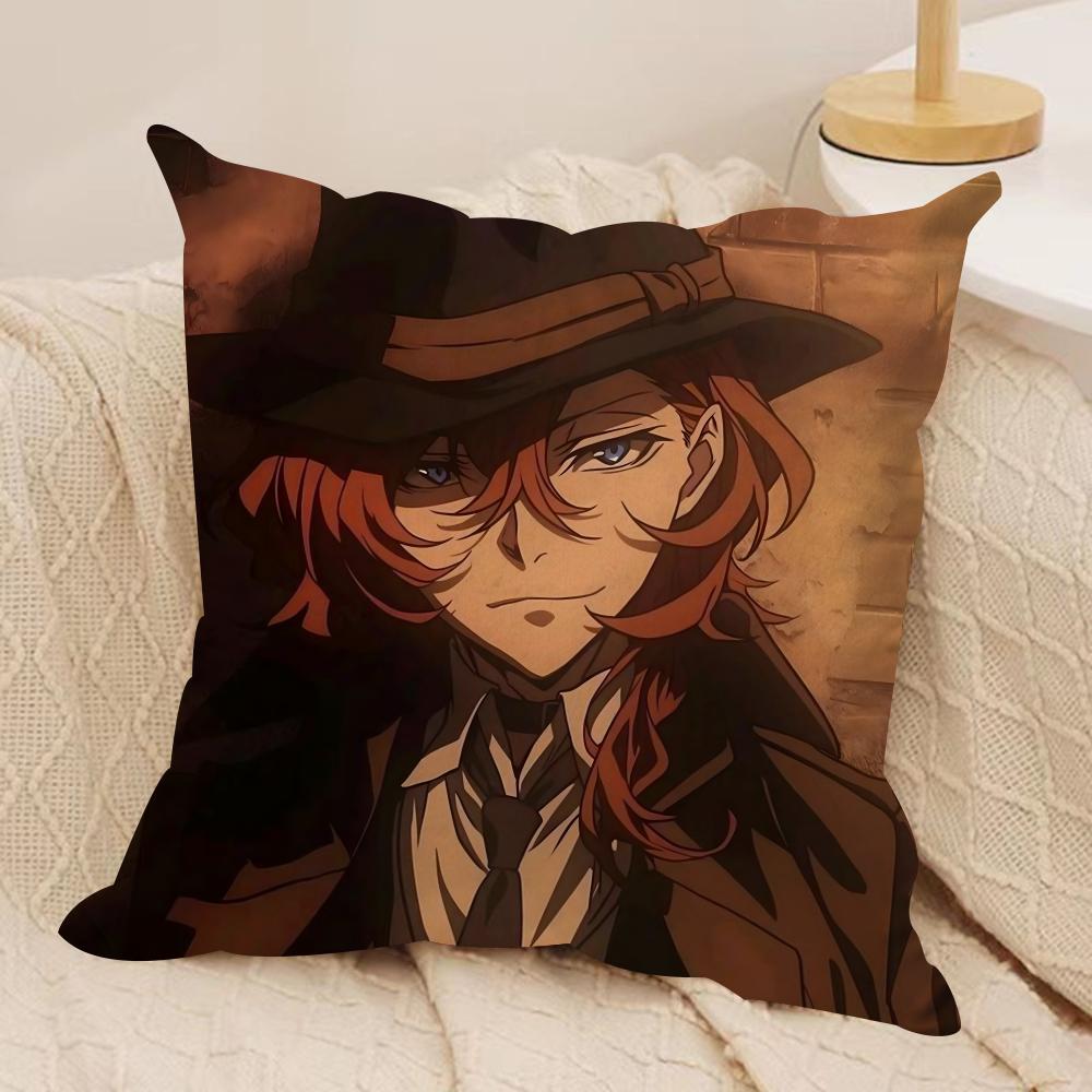 B-BunGo S-Stray Dogs Наволочка Мягкая Плюшевая Ткань Двусторонняя Печать Чехол на Подушку для Дивана Для Всех Сезонов Декор Дома Подарок