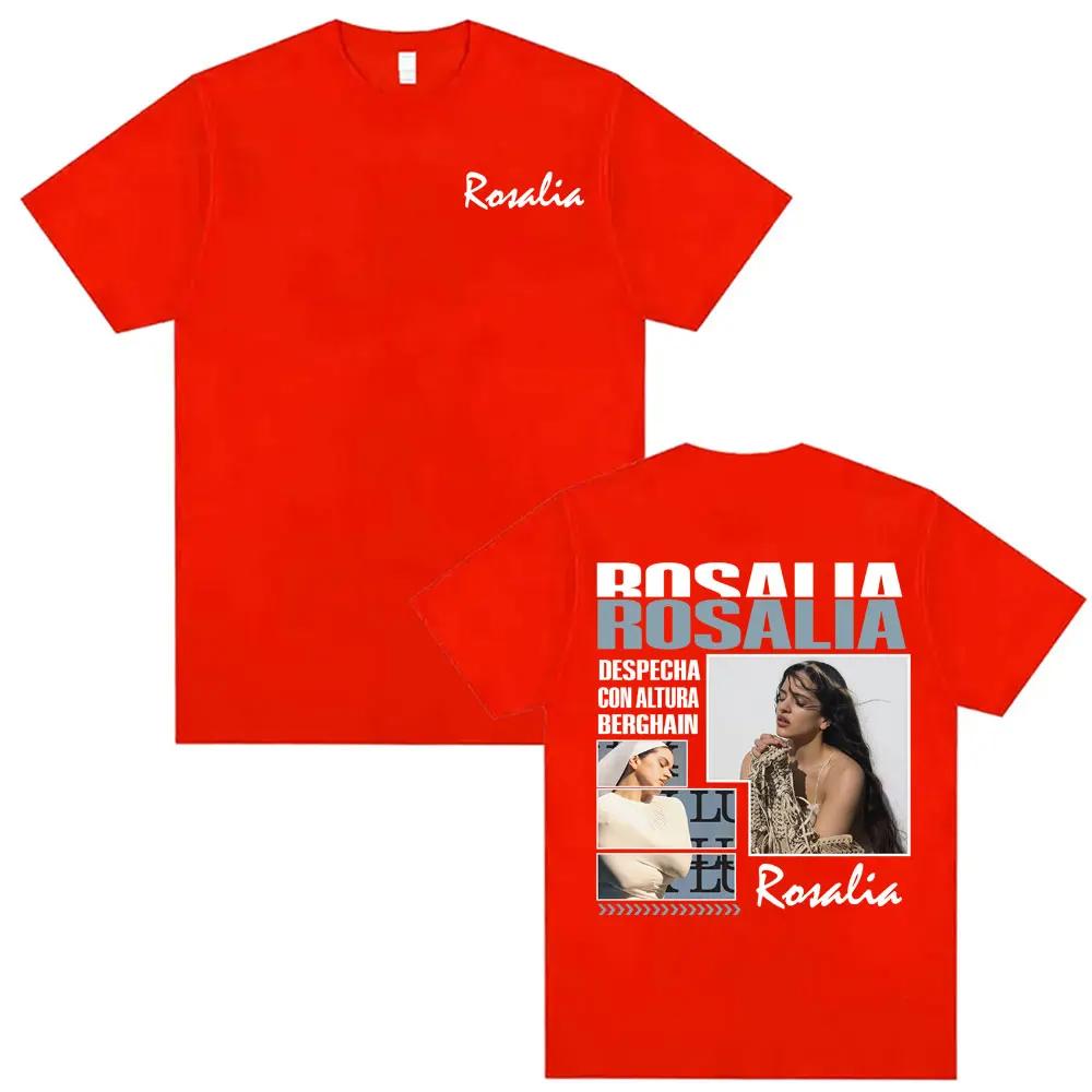 Singer Rosalia LUX New Album Tour Merch Tshirts Unisex Women Clothing Fashion Aesthetic T Shirt High Quality Casual ONeck Tshirt