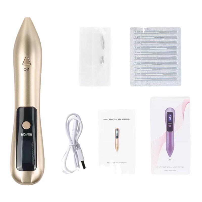 Бытовая ручка для удаления родинок и веснушек с девятью уровнями и подсветкой