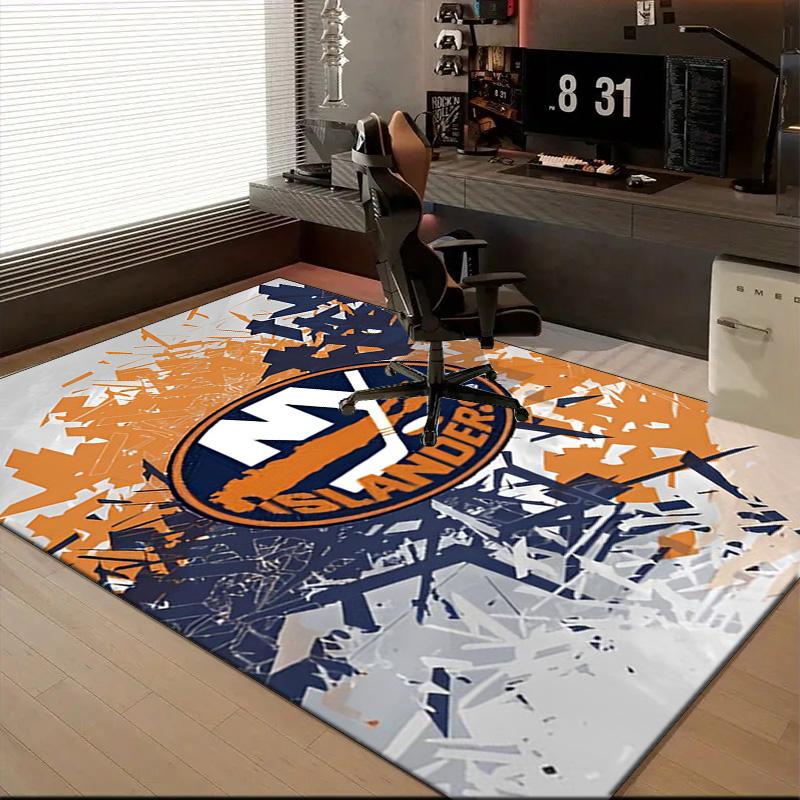 Ny Islanders Pride Floor Mat for Living Room, Game Rooms, Office, Bedroom, Office Floor Mat Playful Design, Christmas fan gifts