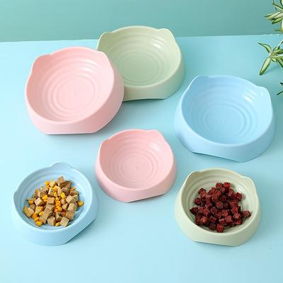 Миска для еды для собак и кошек, миска для кормления водой для кошек, прочная пластиковая чаша с резьбой для домашних животных, аксессуары для домашних животных, собак, кошек