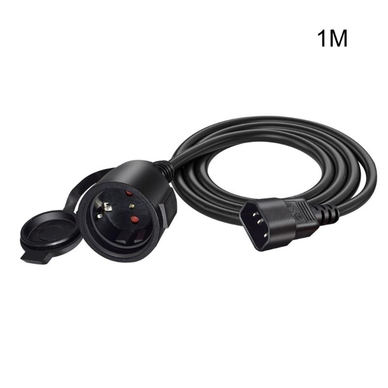 Кабель-адаптер переменного тока IEC320 C14 на EU4,8 мм, 3 клеммы, штекер-гнездо, защитный кожух.