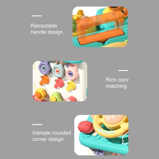 Toddler Six-sided Busy House with LED Light Fine Motor Skills Multi-functional Kids Sensory