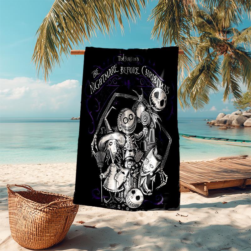 1pc Nightmare Before Christmas Microfiber Beach Towels Quick Dry Towel Sand Beach Towels Pool for Travel Swim Pool. S7290114