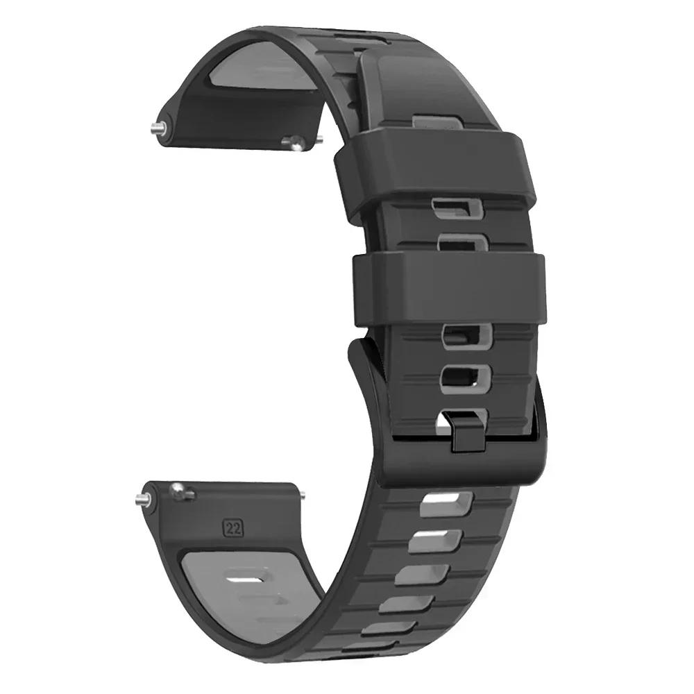 Спортивный силиконовый ремешок для TicWatch Pro 3 Ultra Ремешок для E3 E2 S2 Pro X GTW 2021 Браслет для умных часов 20 мм 22 мм Мягкая петля Ремешок для часов