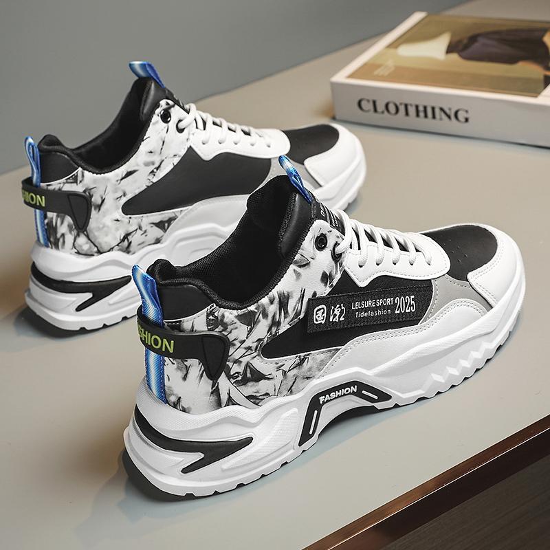 Мода 2025 Роскошные мужские вулканизированные туфли Летние повседневные кроссовки для мужчин Уличные беговые Платформа Дизайнерские для скейтборда Tenis Masculino