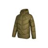 Solid Color Sports Warm Hooded Down Jacket Men Outerwear Green H20785