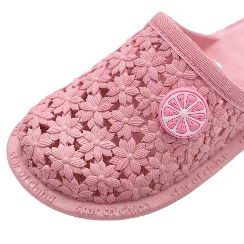 New Fashion Women's Bag Head Cool Slippers Hole Shoes Home Bathroom Outdoor Beach Non-slip and Wear-resistant Zero