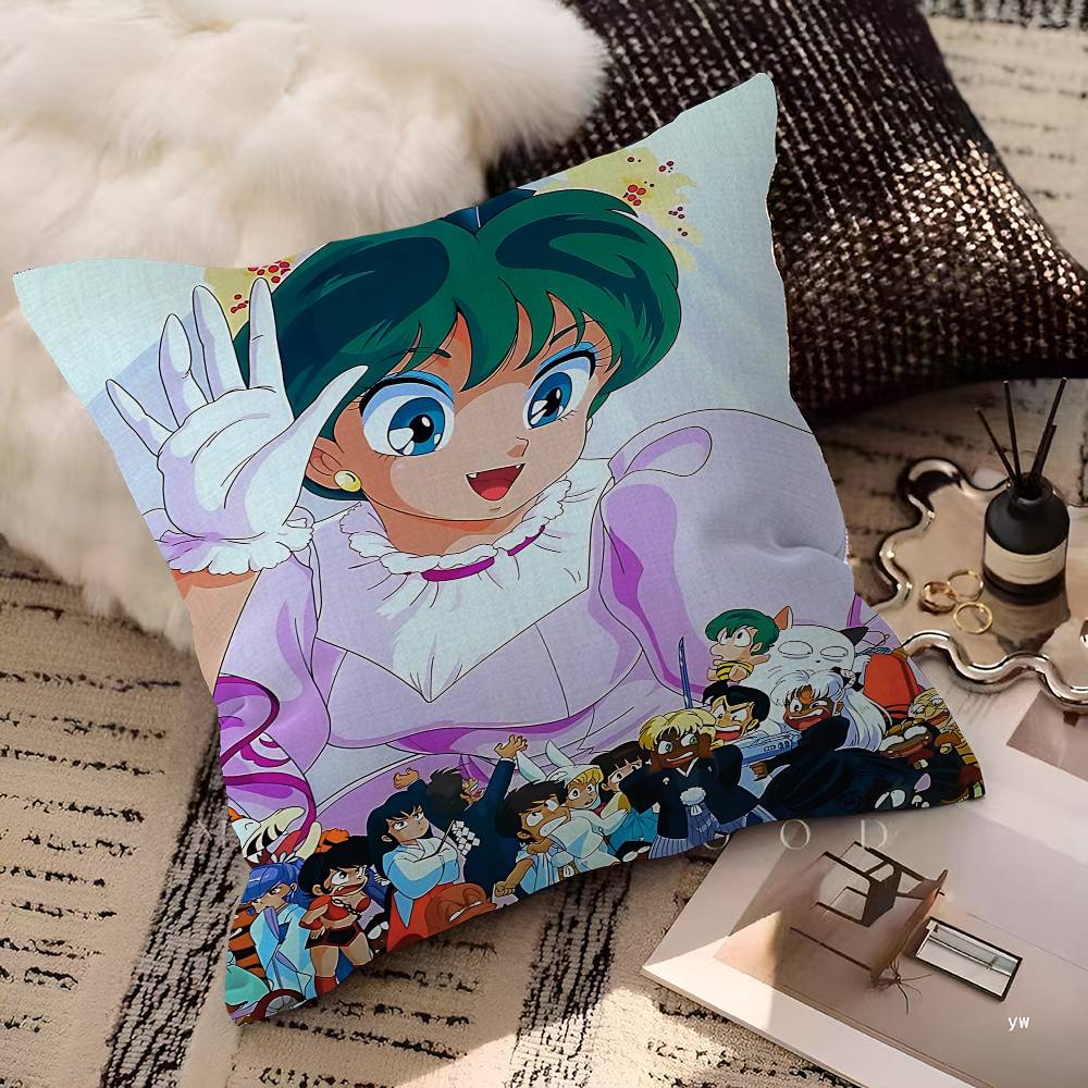 Urusei Yatsura Personalized Pillow Cover Kids Bedroom Wild Party Decor Pillowcase kid Birthday shower Gift