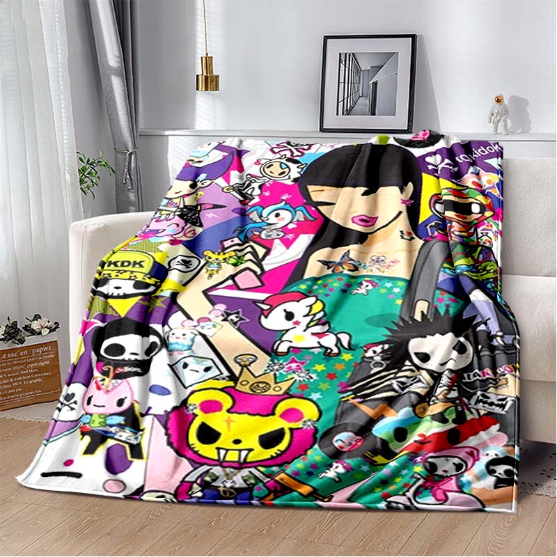 Tokidoki Fashion Blanket,portable and Suitable for All Seasons, Making A Unique Birthday Gift.A Soft Flannel Blanket
