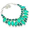 Lab Created Green Australian Triplet Opal Apatite Necklace 18" Adjustable Chain