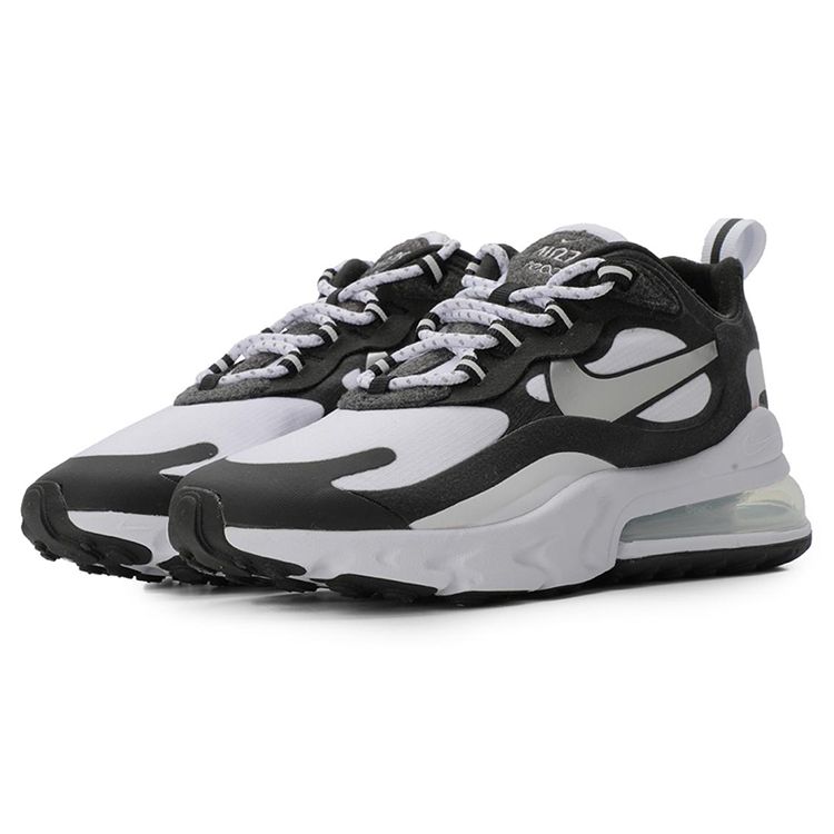 Nike Air Max 270 React Women White Metallic Silver White Black CQ4805-101