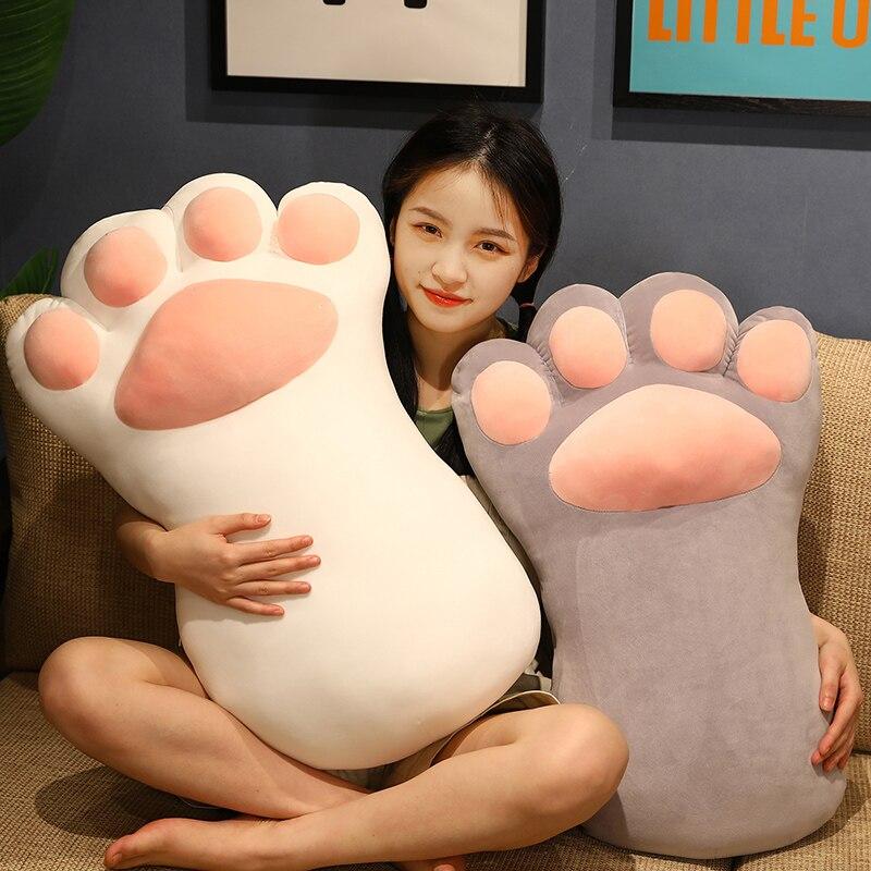 Забавная плюшевая подушка в виде пухлой медвежьей лапы, мягкая имитация лап плюшевого мишки, игрушки с одеялом, куклы, кавайный подарок