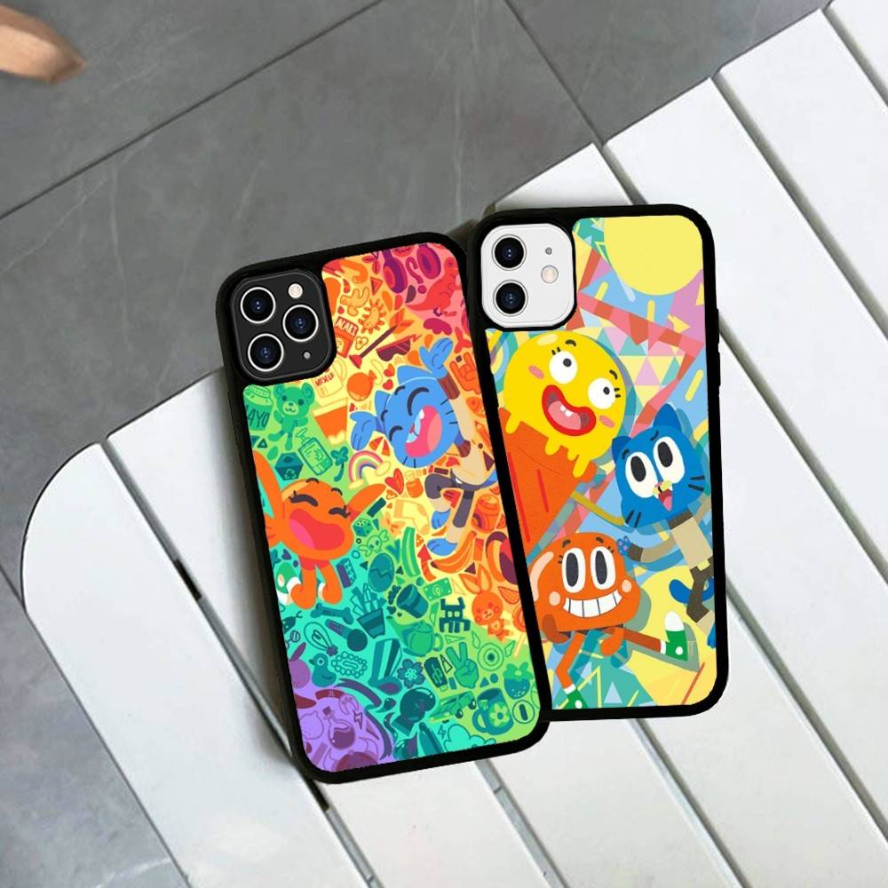 Чехол для телефона Gumball Anime A-Amazing World для iPhone 17 16 15 14 13 Pro 12 11 Pro Max, Жесткий PC+TPU, Задняя крышка