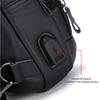 Genuine Leather Men's USB Charging Chest Bag - Business Casual Single Shoulder Messenger Bag