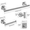 5-piece set Gift Towel Rack 41 cm Towel Bar Wall-mounted Bathroom Rack