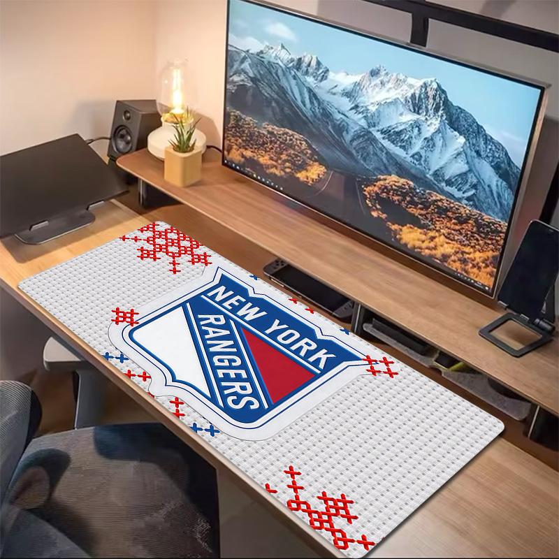 New York Rangers Print Cushion Non-slip Laptop Tablet Big Mousepad XXL Mat Mini PC Playmat With Lock edge