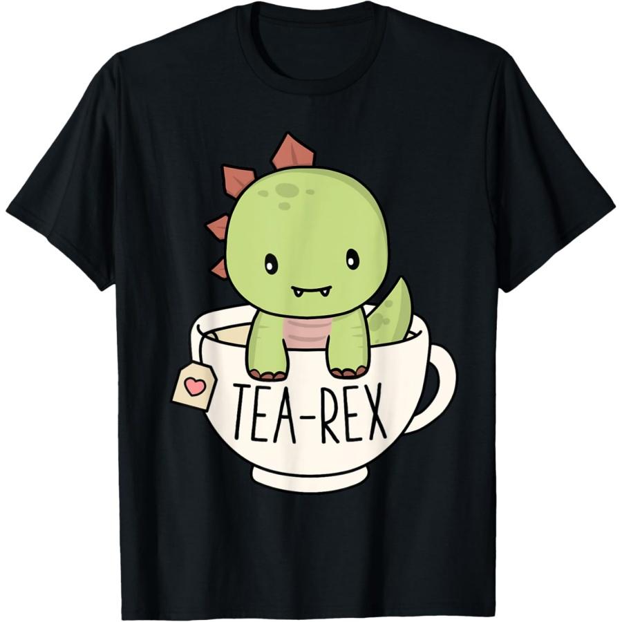 Tea-Rex Cute T-Rex Dinosaur Lover Kawaii Funny Dino Pun T-Shirt