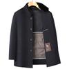 Men's Double-sided Woolen Coat Medium and Long Stand-up Collar 90 White Duck Down Removal Liner Woolen Coat Men's Coat