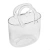 62KD Clear Glass Vase Fish Vase Bucket Decorative Flower Pot Desktop Ornaments for Home Festival Wedding Decoration