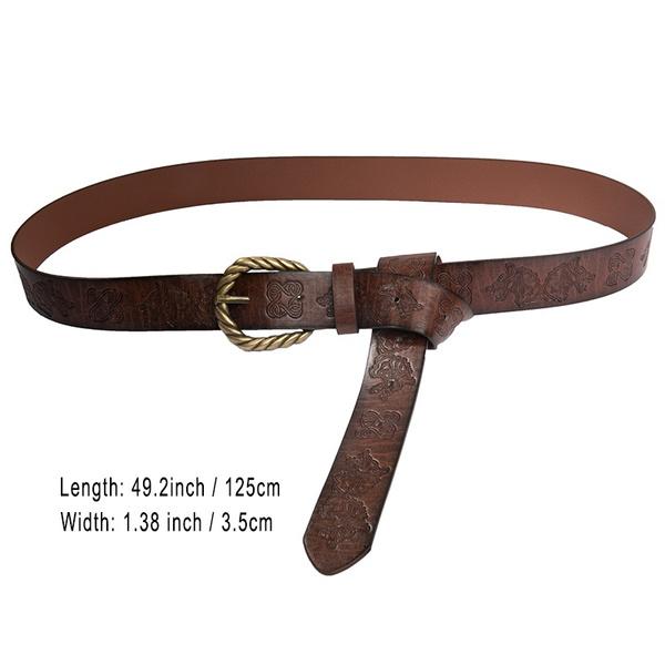 Средневековый Полностью Тисненый Ремень из Искусственной Кожи с Волком Средневековье Ренессанс Поясной Ремень LARP Ren Faire
