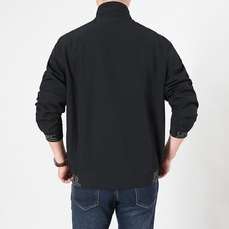 Весна и осень Новая спортивная флисовая утепленная термокуртка для активного отдыха Куртка мужская молодежная большого размера с воротником-стойкой Повседневная одежда