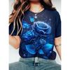 Women's T Shirt Tee Rose Floral Casual Holiday Print Short Sleeve Fashion Crew Neck Summer&Spring Harajuku T-shirts for Girls