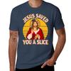 Jesus Saved You A Slice Of Pizza Tshirt Stylish Graphic Short Sleeve Top