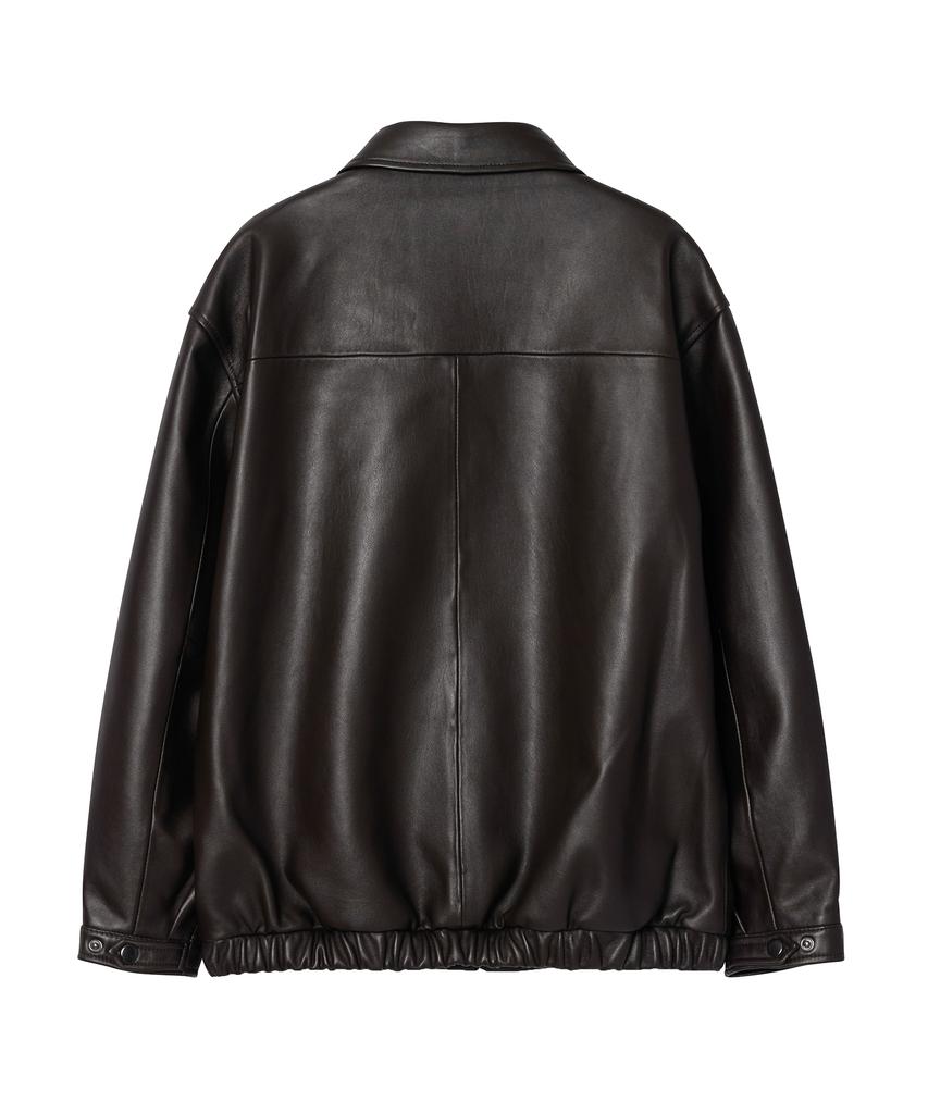 Leftseoul Classic Lambskin Jacket [Dark Brown]