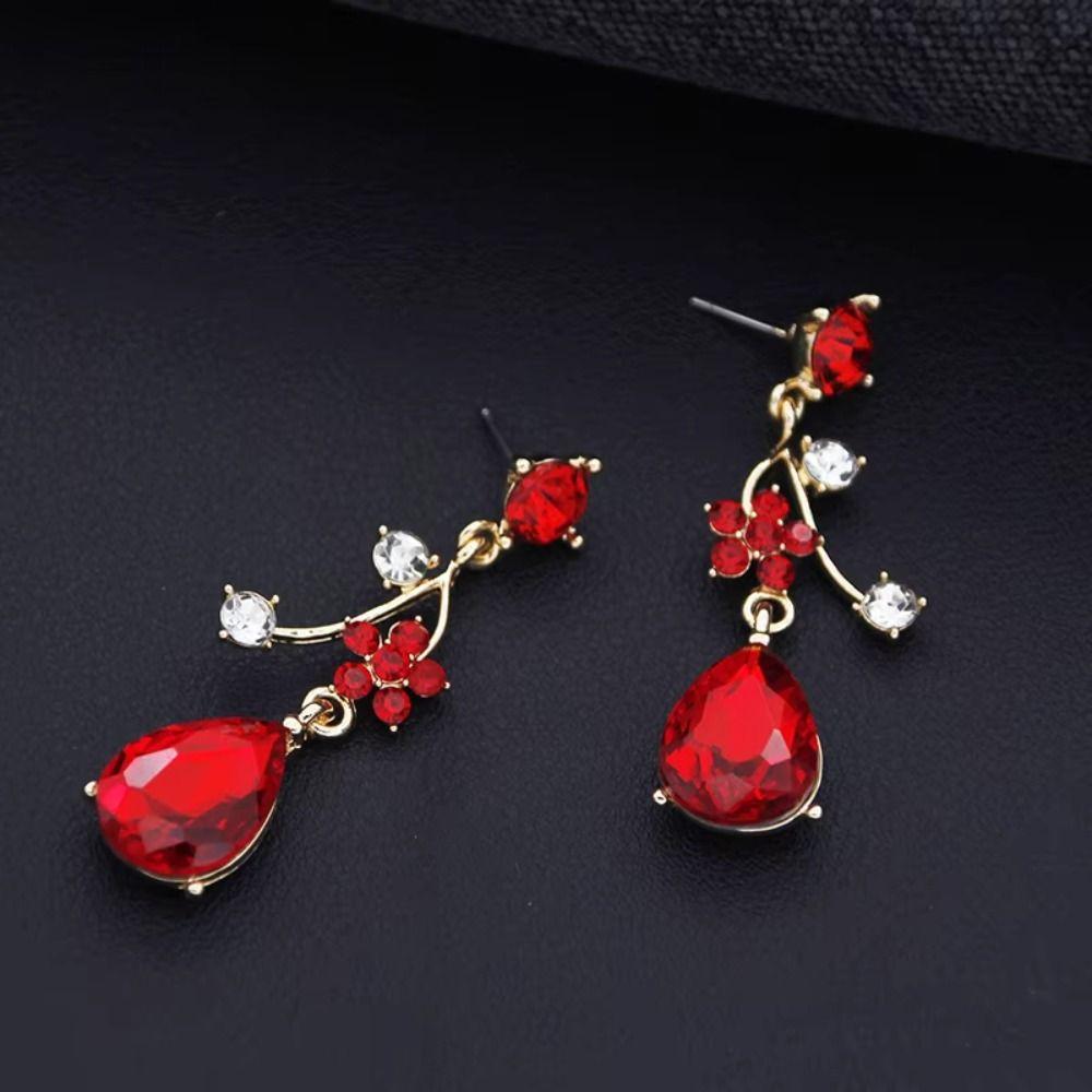 Свадебные наборы ювелирных изделий «Золотая капля воды» Блестящее колье-чокер и набор серег Ювелирные подарки