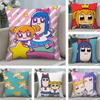 Милая Аниме Pop Team Epic Наволочка для Подушки Мягкая Плюшевая Ткань Двусторонняя Печать Наволочка для Подушки на Диван для Всех Сезонов Домашний Декор Подарок