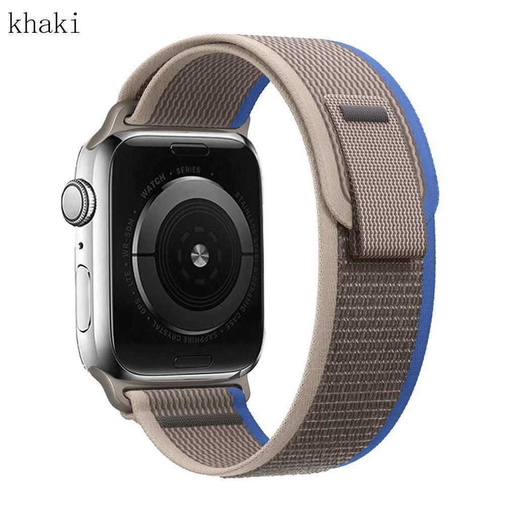 Нейлоновый ремешок Trail для Apple Watch Ultra/2 49 мм 45 мм 41 мм 44 мм 40 мм женский мужской регулируемый спортивный ремешок iWatch Series 9 8 7 SE 6 5 4 3 Аксессуары