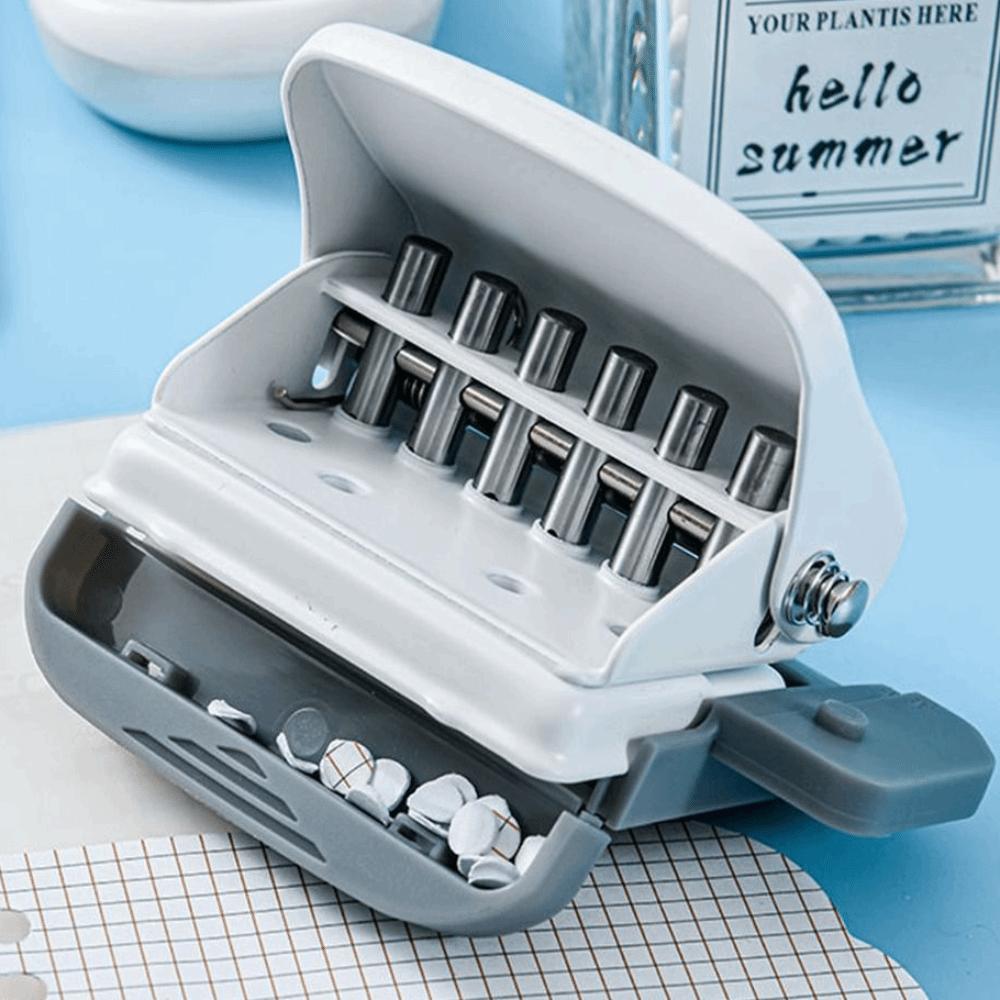 Manual Binding 6-hole Paper Punch DIY Scrafts DIY Hole Punch 5 Color Loose-leaf Punch Student