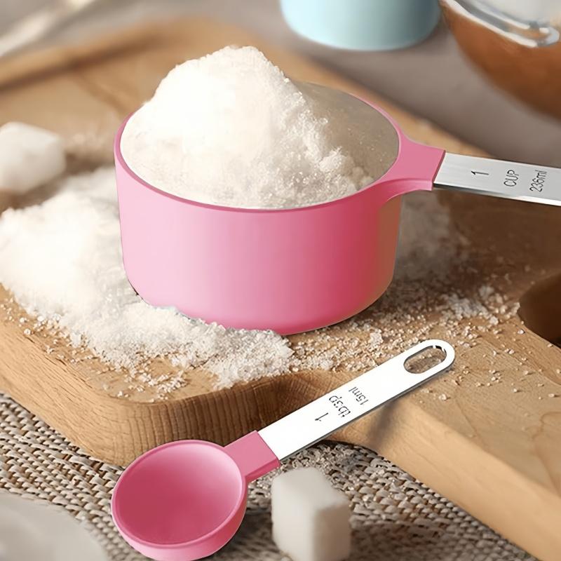 Набор из 4/8 мерных чашек и ложек, штабелируемые чашки и ложки, вложенные мерные чашки с ручками из нержавеющей стали