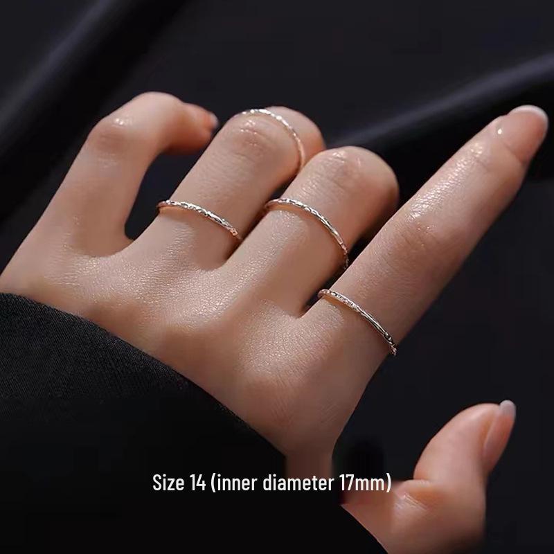 Изысканное золотое разомкнутое кольцо: Японский и корейский стиль, тонкое кольцо с бриллиантами, штабелируемые и элегантные украшения для пальцев