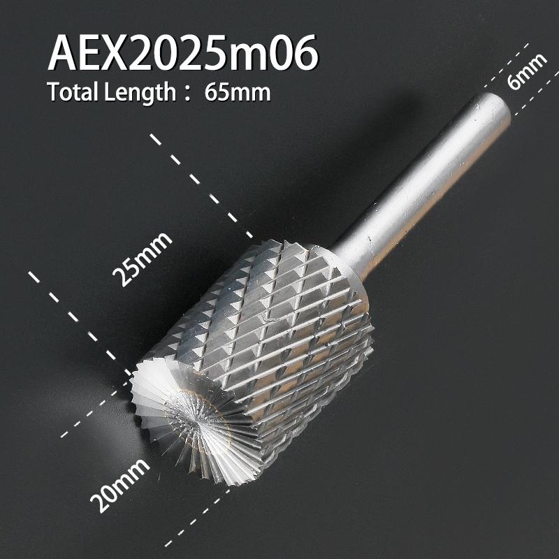 Вращающийся напильник из вольфрамовой стали 1 шт., паз для буля с лезвием сверху, цилиндрическая фреза из твердосплавного сплава, тип колонны 3-16 мм