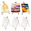 14/23Pcs/Set Mini Canvas Board with Easel Set Outdoor Painting DIY Craft Lightweight Painting