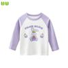 Футболка для девочек, детский топ с длинными рукавами и рисунком из хлопка, хлопок