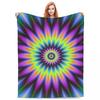 Neon Glow UV Blacklight Activated Glow-in-the-Dark Blanket Flannel Sofa Throw Blanket for Couch Bedding Throws Bedspread Quilt