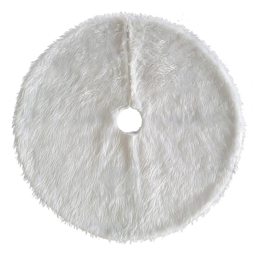 Юбка для рождественской елки, очень мягкая, износостойкая, простая установка, снежинка, круглый коврик для украшения рождественской елки, меховой ковер