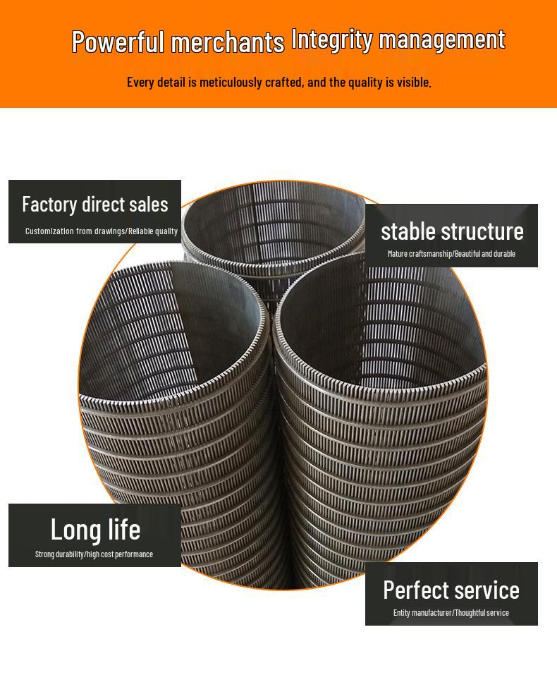 Wedge-Shaped Stainless Steel Sand Control Filter for Dry/Wet Separation