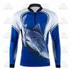 Mens Quick-Dry UV Protection Long Sleeve Fishing Shirt With Half Zip Summer Outdoor Activities Cycling Running Hiking