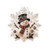 Christmas Pearl Diamond Painting Set Snowman with Black Hat, Holiday Wall Table Handcraft Decor