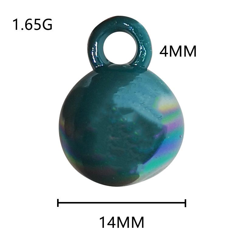 Креативный волшебный цвет, подвесной браслет с отверстием, ожерелье, акриловые серьги, изготовление аксессуаров своими руками, материал, 10 шт., бусины ручной работы, 14 мм, модный орнамент